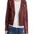 Womens genuine lambskin maroon leather motorcycle slim fit designer ladies biker jacket-cl-w412