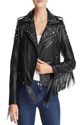 women's black lambskin leather biker jacket classic moto zip style stylish superior 1