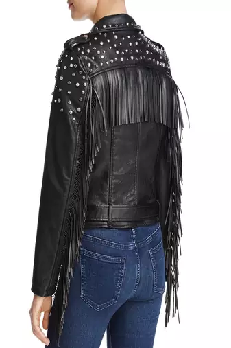women's black lambskin leather biker jacket classic moto zip style stylish superior