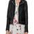 Womens genuine lambskin black leather motorcycle slim fit designer ladies biker jacket-cl-w415