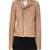 Womens genuine lambskin beige leather motorcycle slim fit designer ladies biker jacket-cl-w416