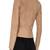 Womens genuine lambskin beige leather motorcycle slim fit designer ladies biker jacket-cl-w416