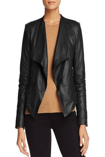 Womens genuine lambskin black leather motorcycle slim fit designer ladies biker jacket-cl-w419