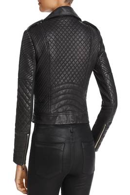 women's black lambskin leather biker jacket classic moto zip style stylish timeless 2