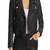 Womens genuine lambskin black leather motorcycle slim fit designer ladies biker jacket-cl-w421