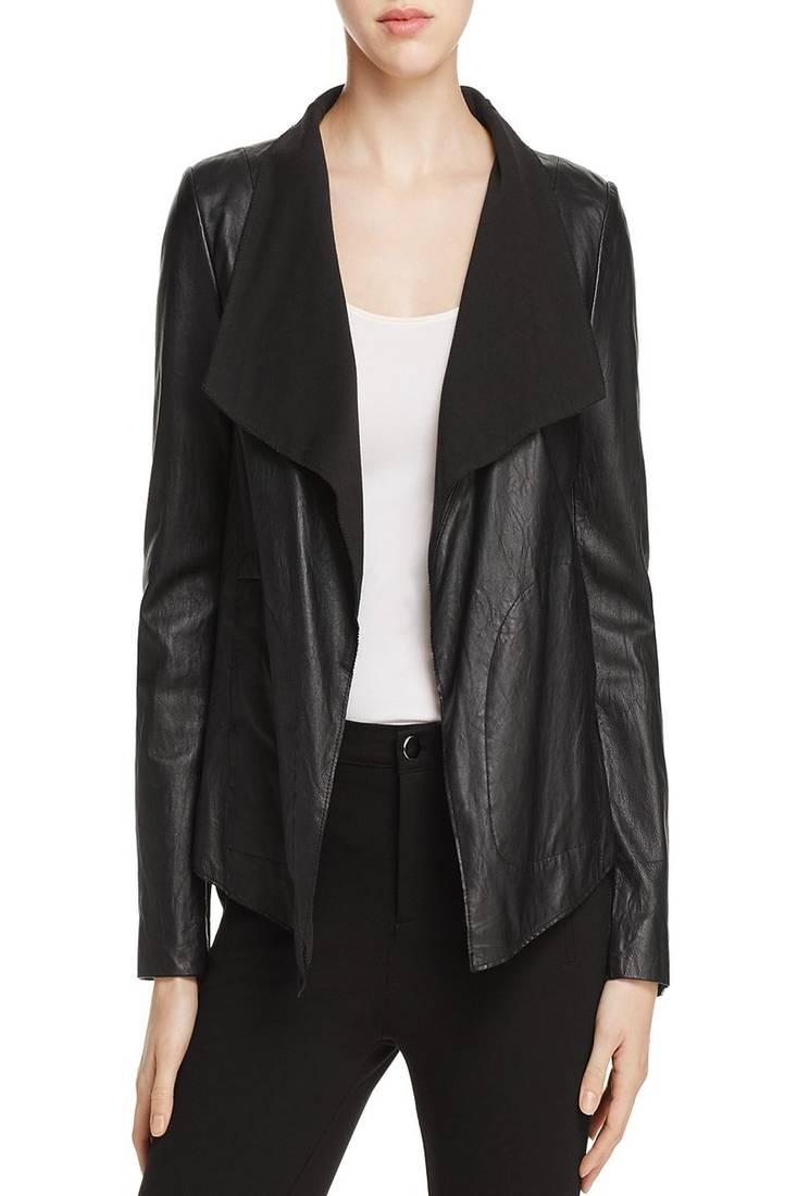 Womens genuine lambskin black leather motorcycle slim fit designer ladies biker jacket-cl-w423