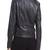 Womens genuine lambskin black leather motorcycle slim fit designer ladies biker jacket-cl-w424