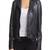Womens genuine lambskin black leather motorcycle slim fit designer ladies biker jacket-cl-w424