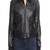 Womens genuine lambskin black leather motorcycle slim fit designer ladies biker jacket-cl-w425