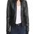 Womens genuine lambskin black leather motorcycle slim fit designer ladies biker jacket-cl-w425