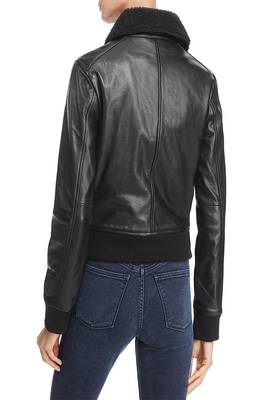 women's black lambskin leather biker jacket classic moto zip style stylish elite 3