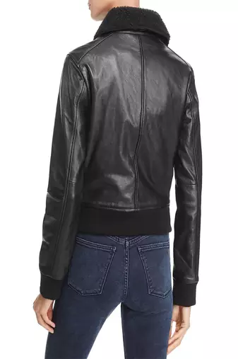 women's black lambskin leather biker jacket classic moto zip style stylish elite