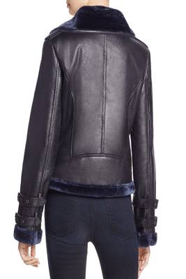 women's black lambskin leather biker jacket classic moto zip style stylish select 2