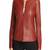 Womens genuine lambskin orange leather motorcycle slim fit designer ladies biker jacket-cl-w428