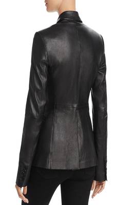 women's black lambskin leather biker jacket classic moto zip style stylish signature 2