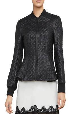 women's black lambskin leather biker jacket classic moto zip style stylish unique 1