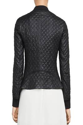 women's black lambskin leather biker jacket classic moto zip style stylish unique 2