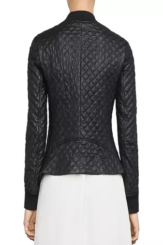 women's black lambskin leather biker jacket classic moto zip style stylish unique