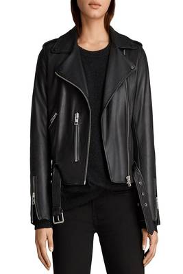 women's black lambskin leather biker jacket classic moto zip style stylish special 1