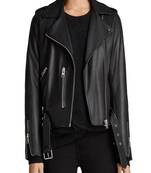 women's black lambskin leather biker jacket classic moto zip style stylish special