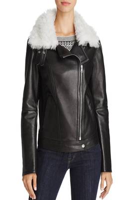 women's black lambskin leather biker jacket classic moto zip style stylish high quality 1