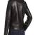 Womens genuine lambskin black leather motorcycle slim fit designer ladies biker jacket-cl-w433
