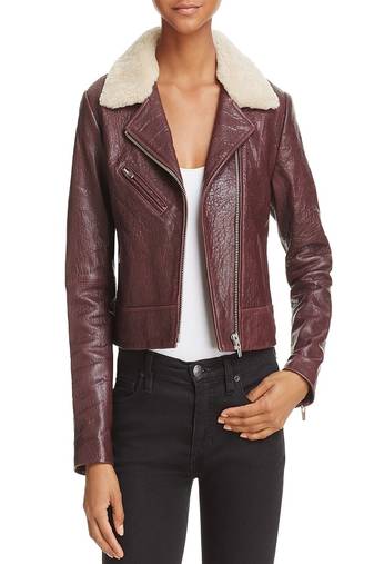 Womens genuine lambskin maroon leather motorcycle slim fit designer ladies biker jacket-cl-w435