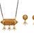 Gold tone mangalsutra with dangling pearls
