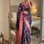 Dark Purple Color zari weaving Work silk saree