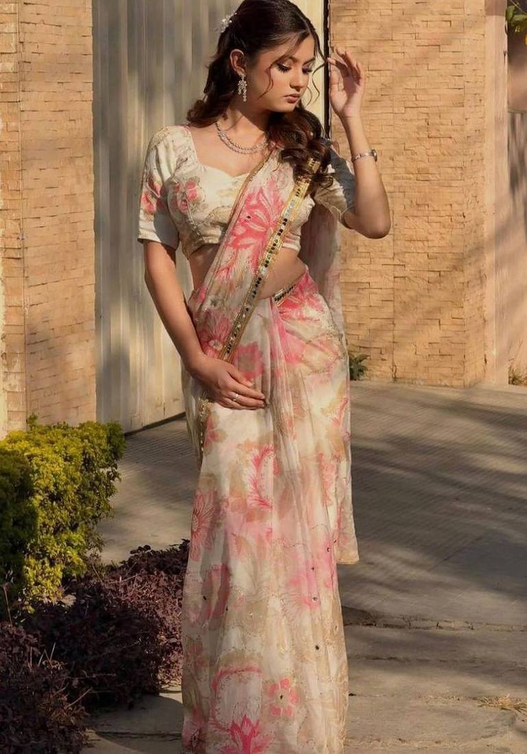 Summer special premium tabby silk saree with sequence work