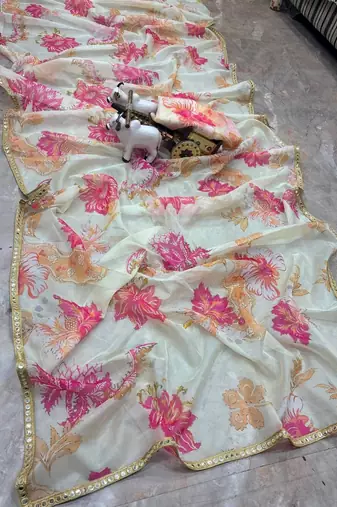 Summer special premium tabby silk saree with sequence work