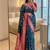 Peacock Blue Color zari weaving Work silk saree