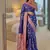 Purple Color zari weaving Work art silk saree