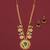 Gold plated fancy necklace set of south indian theam