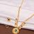 Gold plated fancy necklace set of south indian theam