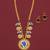 Gold plated fancy necklace set of south indian theam