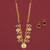 Gold plated fancy necklace set of south indian theam