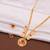 Gold plated fancy necklace set of south indian theam