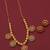 Gold plated fancy necklace set of south indian theam