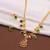 Gold plated fancy necklace set of south indian theam