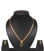 Gold plated fancy necklace set of south indian theam