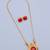 Gold plated fancy necklace set of south indian theam