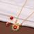 Gold plated fancy necklace set of south indian theam