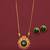 Gold plated fancy necklace set of south indian theam