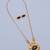 Gold plated fancy necklace set of south indian theam