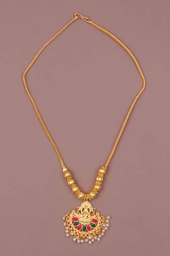Gold plated fancy necklace  of south indian theam