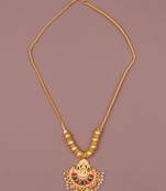 Gold plated fancy necklace  of south indian theam