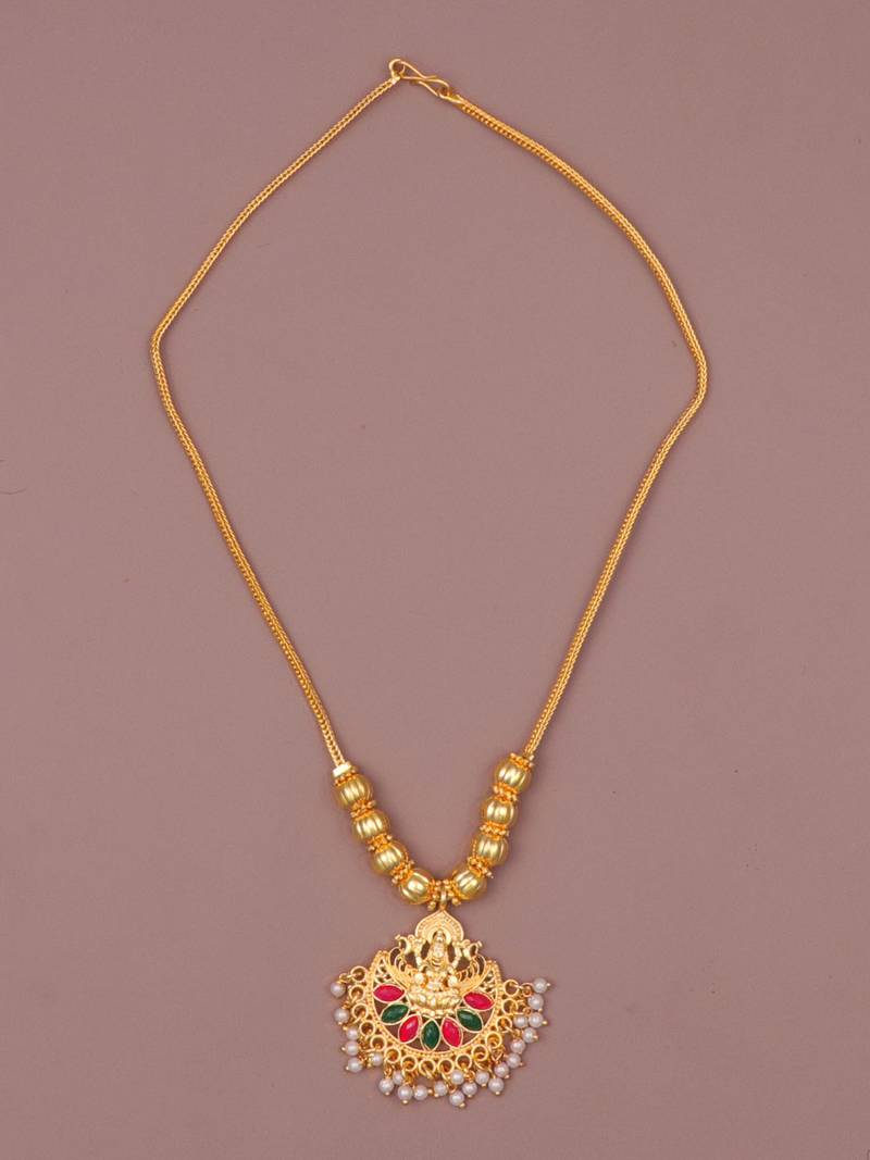 Gold plated fancy necklace  of south indian theam