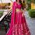 Deep Pink Satin Georgette Zari Sequence Embroidery Work Lehenga Choli