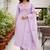  purple heay roman silk with embroidery work embroidery  kurta set